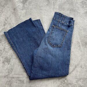 Veronica Beard Indigo Wide-Leg Flare Jeans